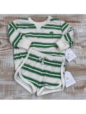 Baby Pullover Sweatshirt and Dolphin-hem Shorts in Size 3 Months.